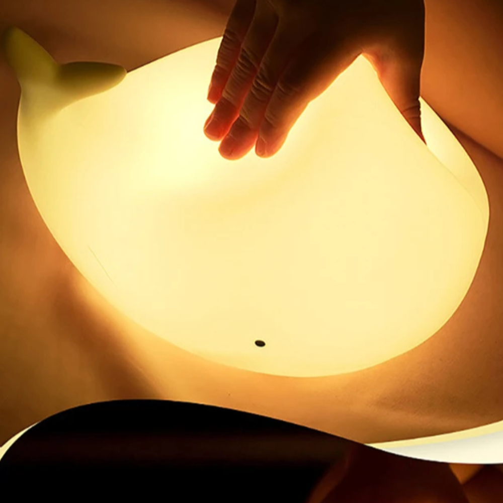 veilleuse bébé baleine moby en silicone
