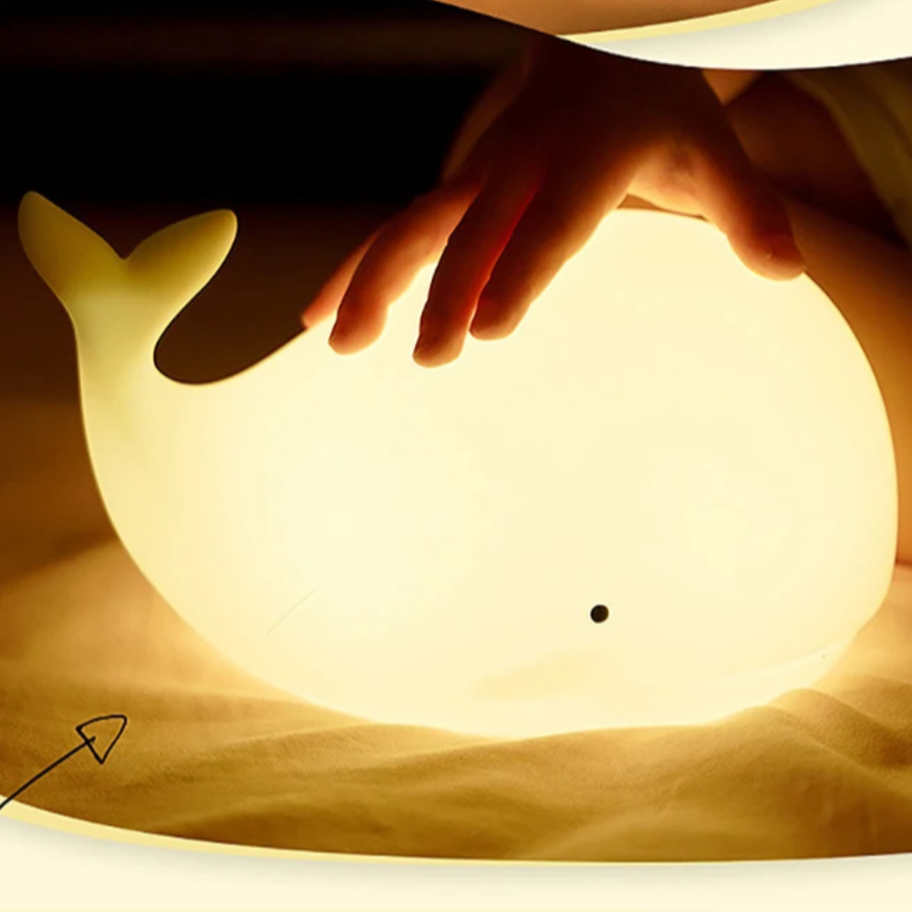 veilleuse bébé baleine moby éclairage 
