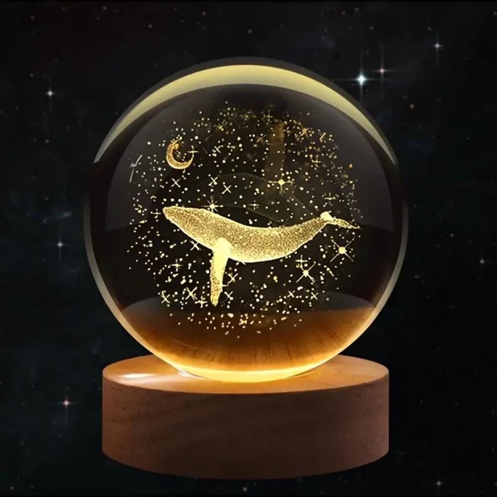 veilleuse bébé baleine bleu jaune