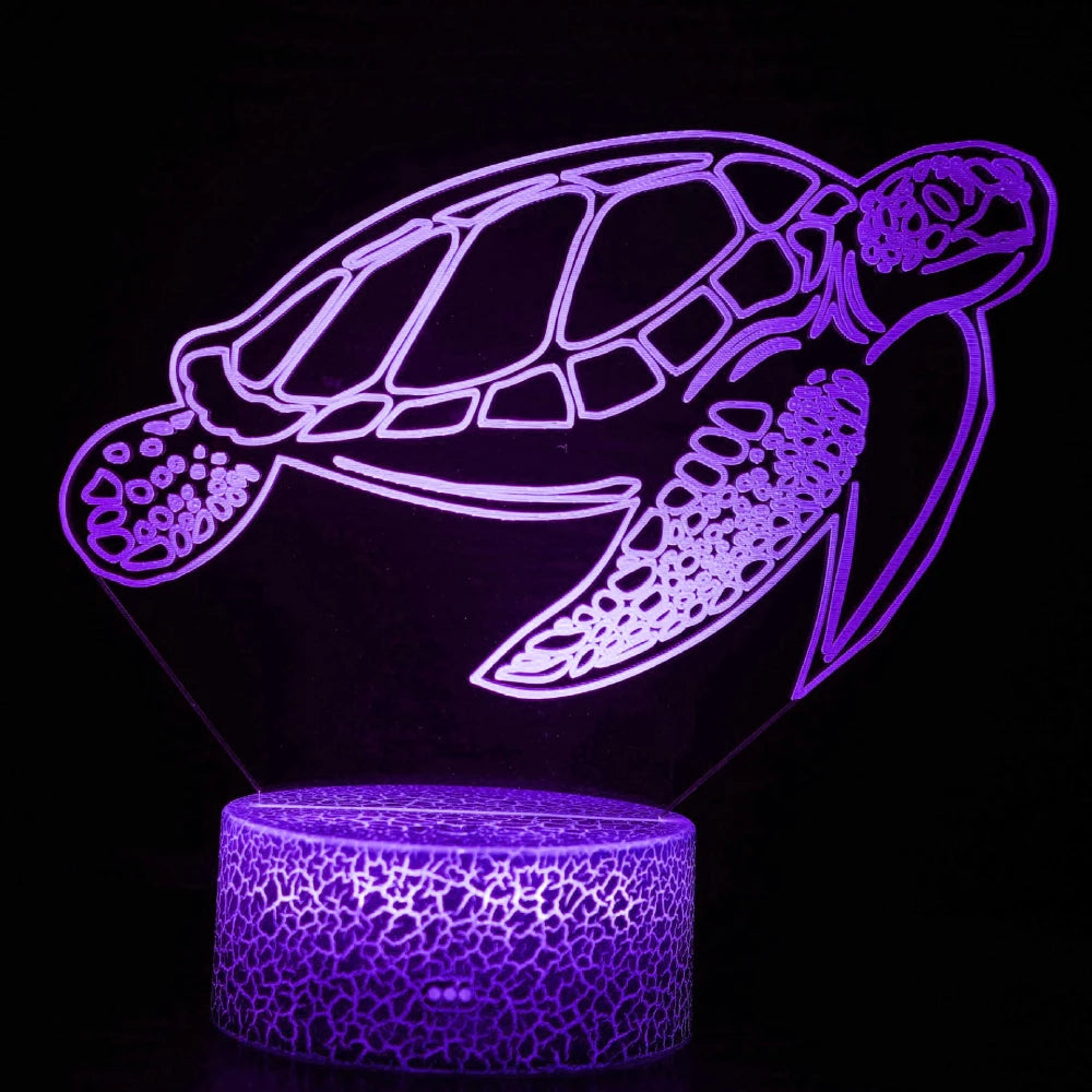 veilleuse bébé tortue violet