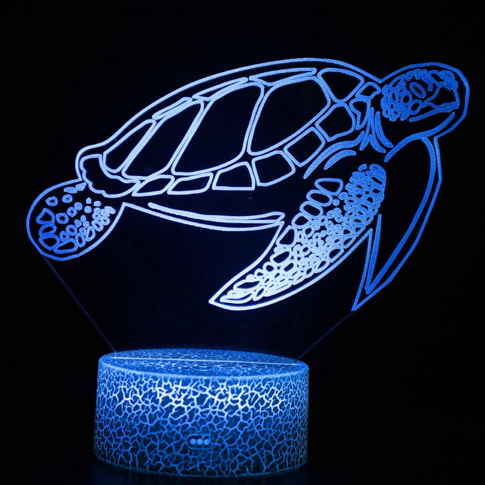 veilleuse bébé tortue bleu