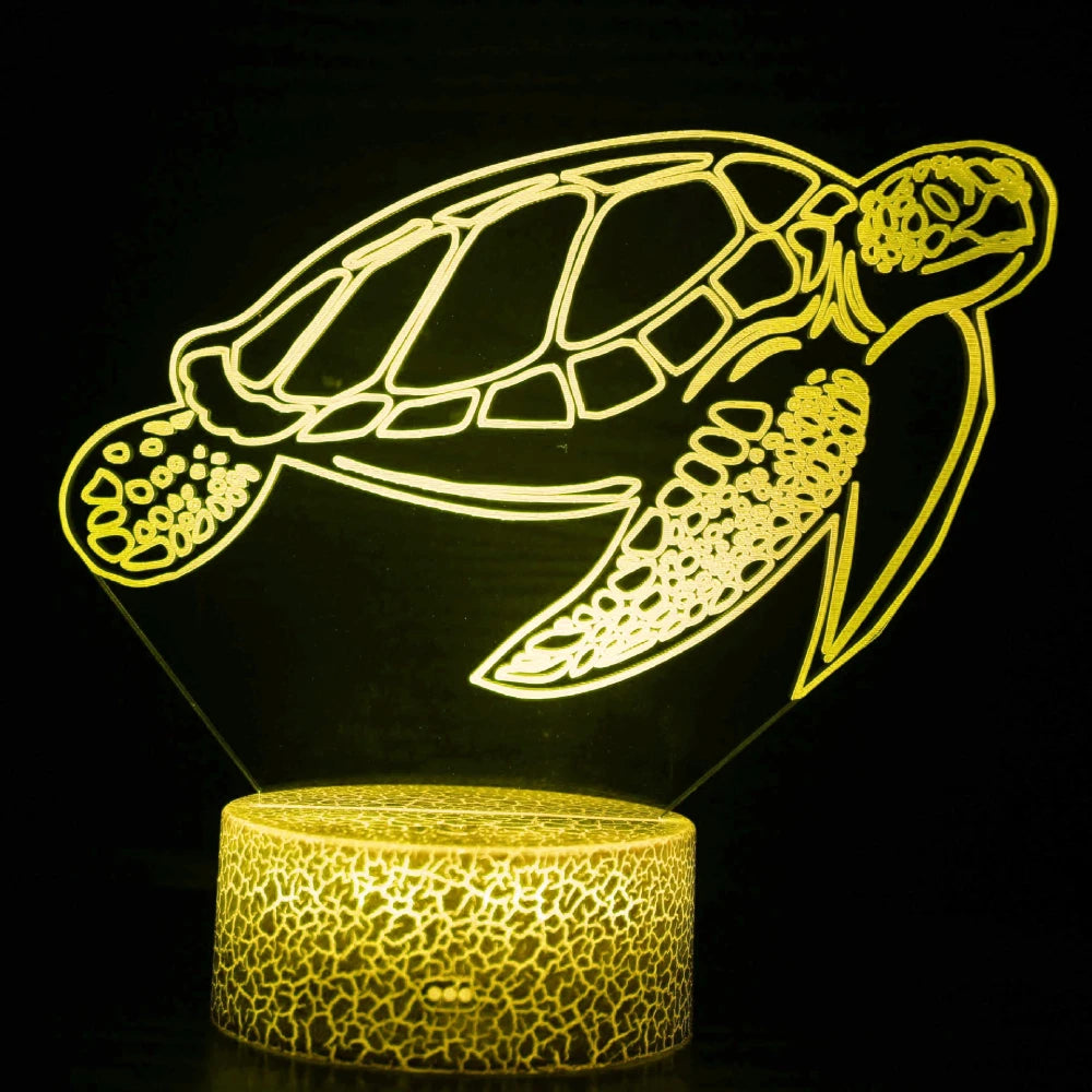 veilleuse bébé tortue jaune