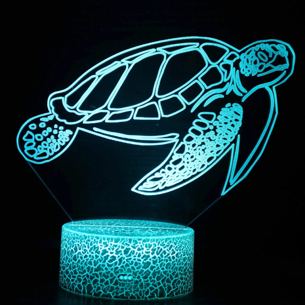 veilleuse bébé tortue cyan